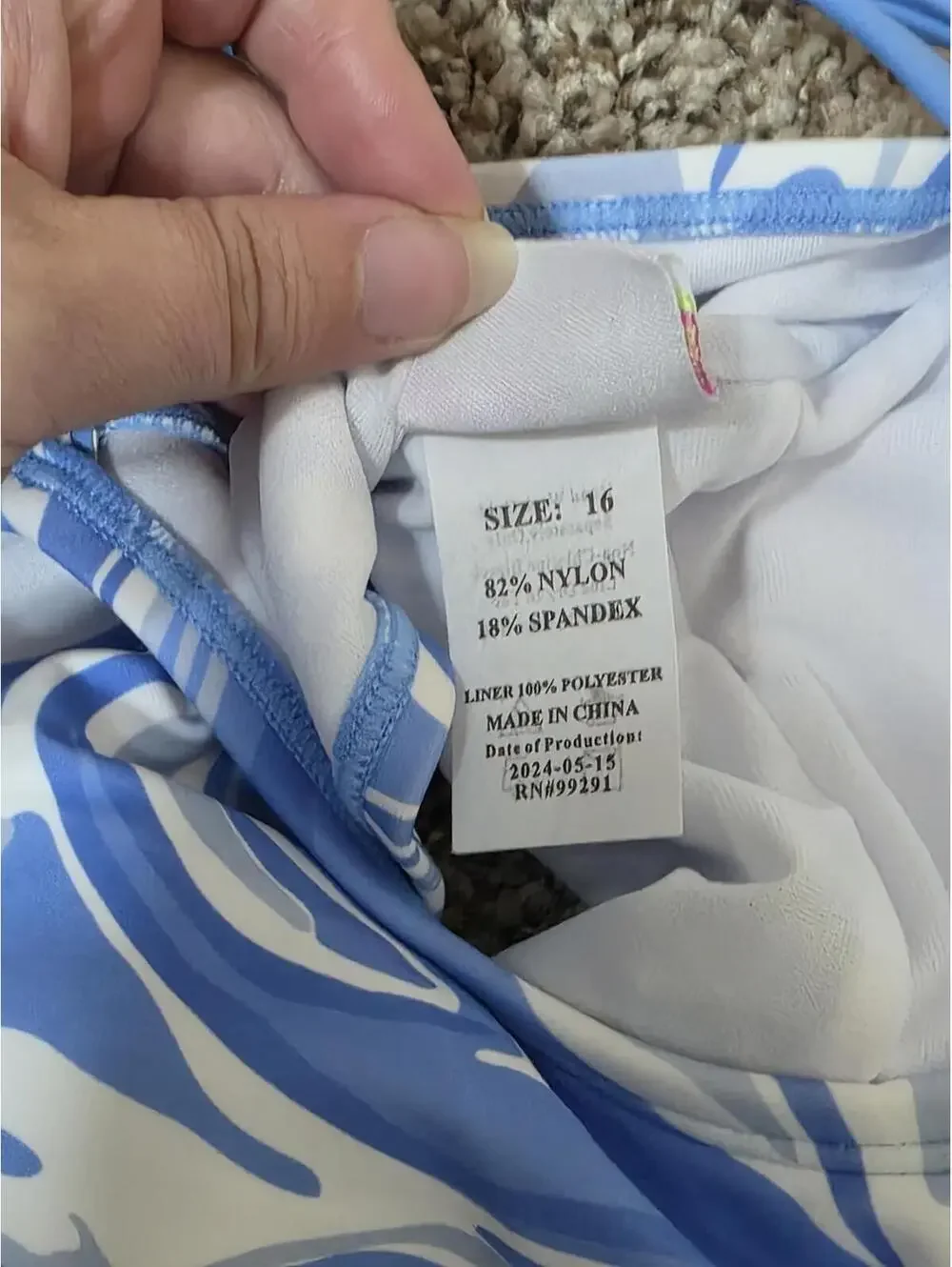 Kanu Surf Girls’ Waverly Beach Sport UPF 50+ Criss Cross Tankini Gigi Blue 16